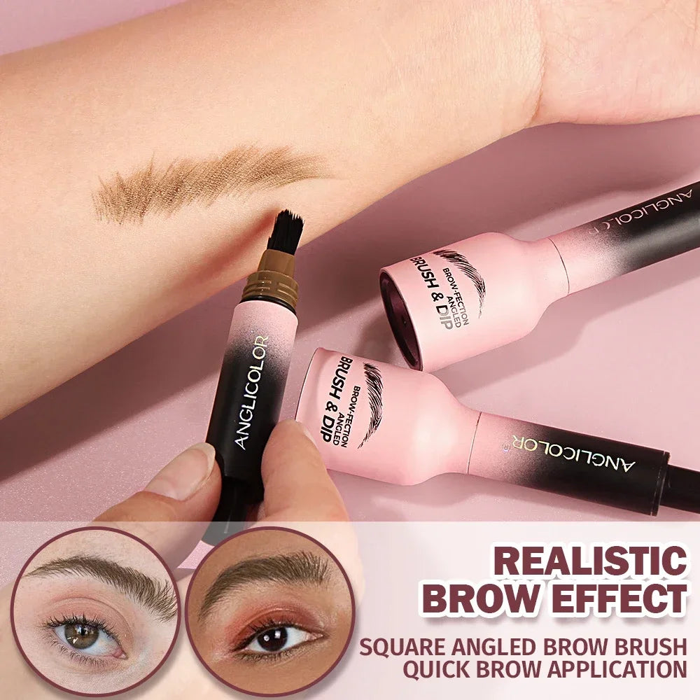 Crayon à Sourcils 3D avec Brosse Anglée – Longue Tenue, Résistant à l’Eau